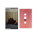 Charcoal grey t-shirt with a photo print of Hilary Duff kneeling in profile and pink hilary duff wordmark below