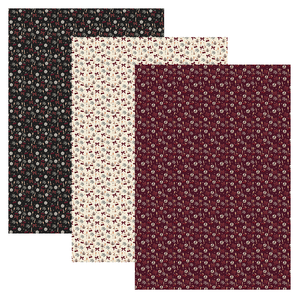 Holiday Things Wrapping Paper (3-Sheets)
